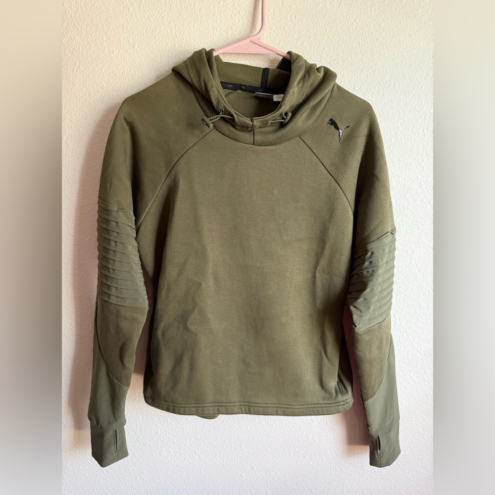 Puma Olive Green Evostripe Hoodie